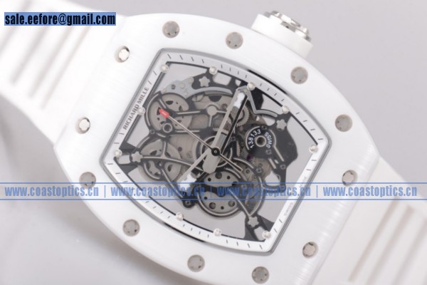 Richard Mille Best Replica RM 055 Watch Steel Skeleton White Inner Bezel - Click Image to Close